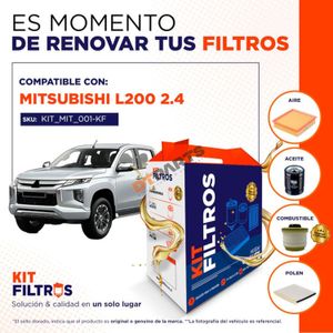 Kit Filtros para Mitsubishi L200 2.4 Tdi 2016 en adelante